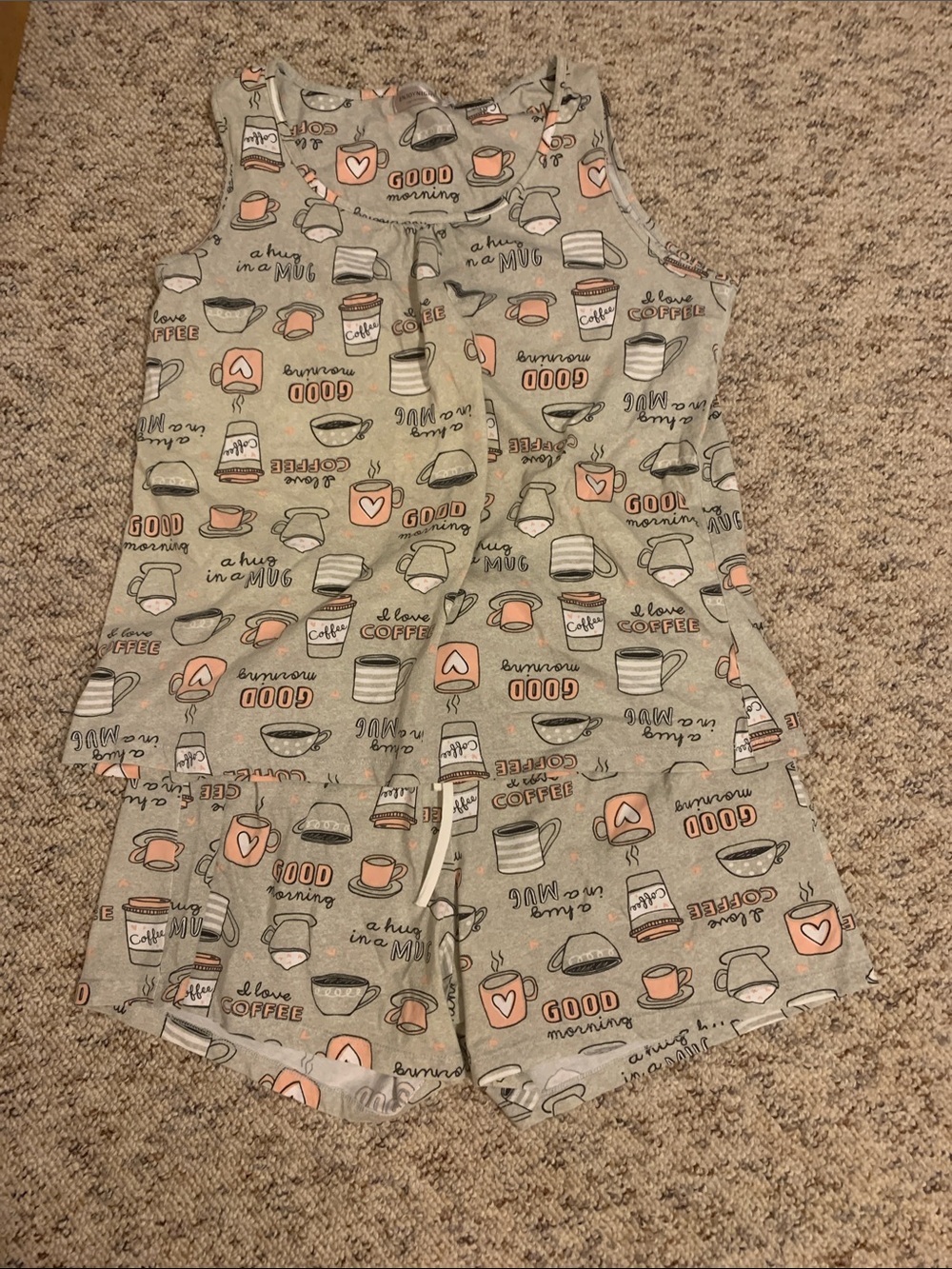 Women’s coffee print pajamas